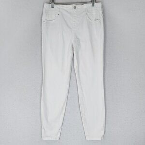 Liverpool Jeans Womens 8 White Gia Glider High Rise Skinny Leg Pull On Denim